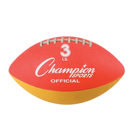 Champion Sports 3 lbs Official Size Football Trainer, Red & Yellow WF31